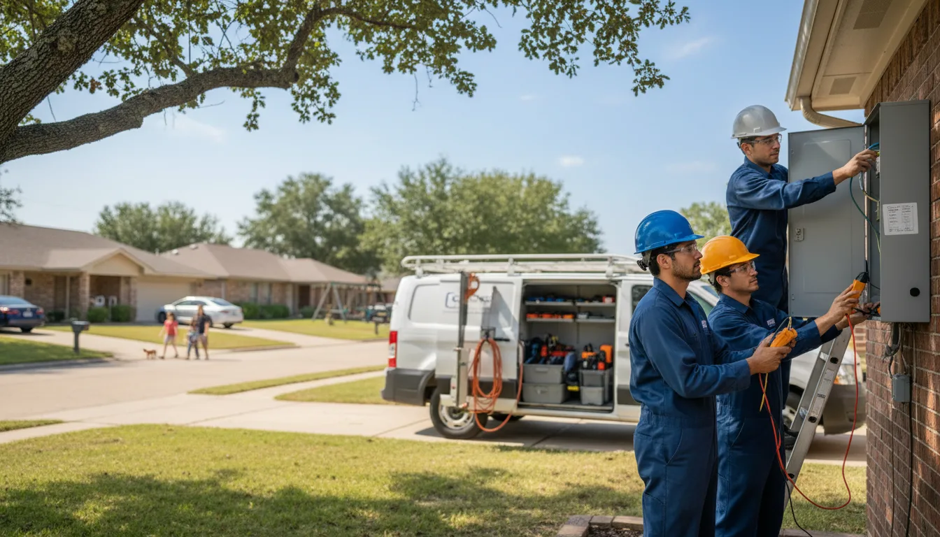 Certified electrician providing emergency electrical services in Woodlawn, TX